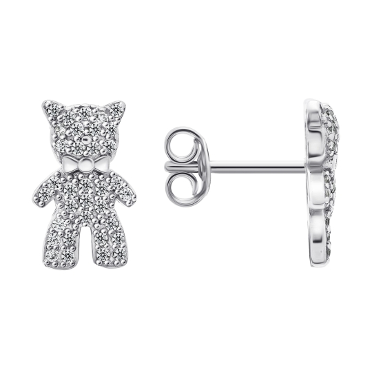 Серьги конго из серебра