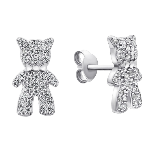 Серьги конго из серебра