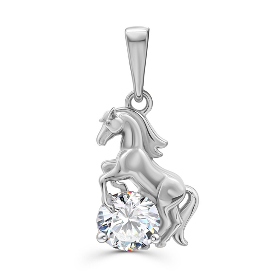 Подвеска из серебра с фианитами