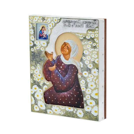 Автомобильная икона с образами "Казанская Божья Матерь", "Спаситель" и "Николай Чудотворец"