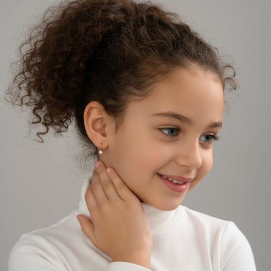 Серьги из золота с рубинами