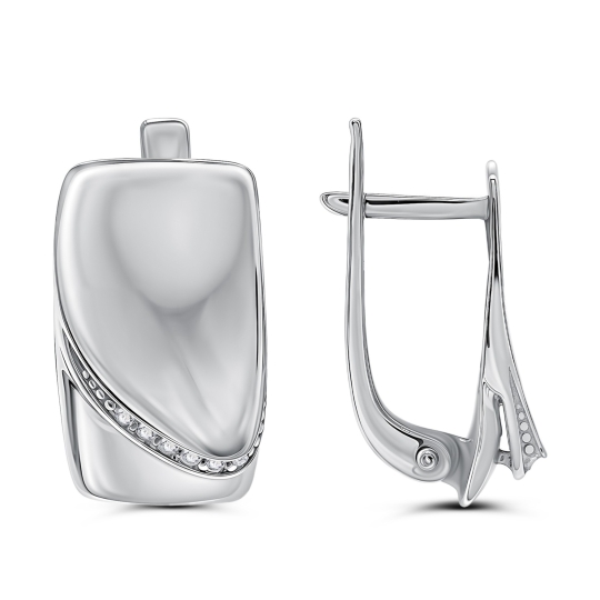 Кольцо из серебра с фианитами