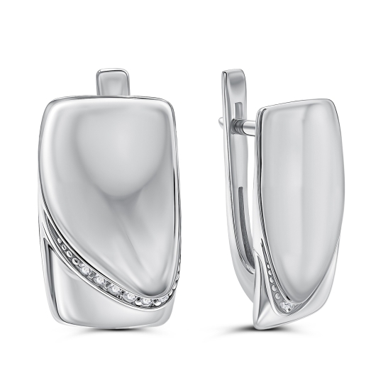 Кольцо из серебра с фианитами