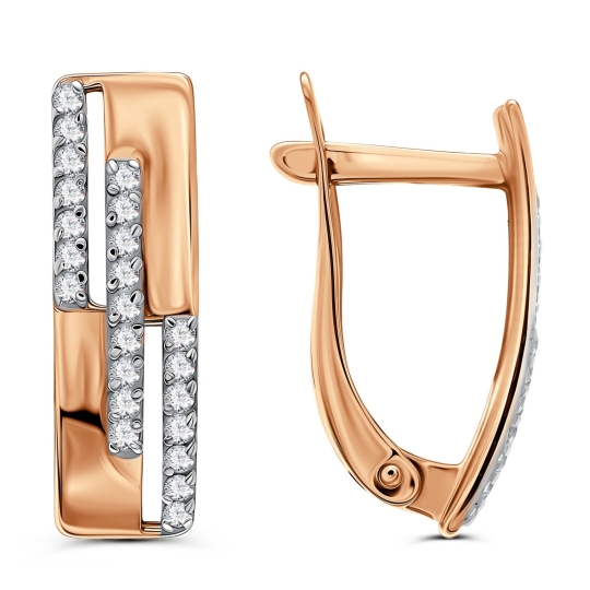 Кольцо из золота с фианитами