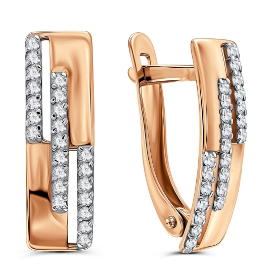 Кольцо из золота с фианитами