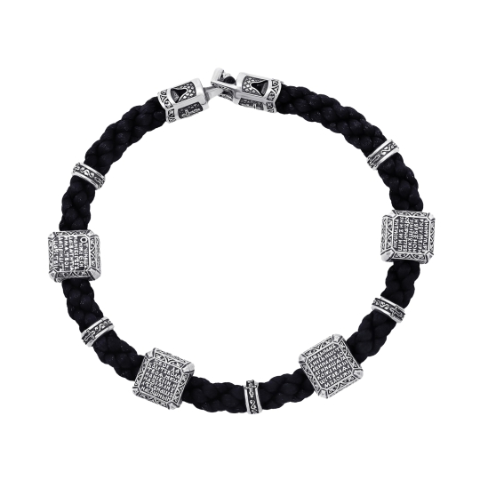 Браслет из серебра плетения "Двойной ромб"