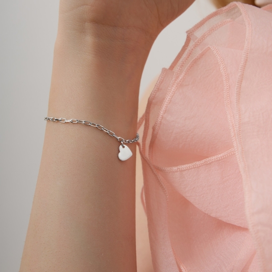 Браслет из серебра с фианитами, покрытие Вермель золото 999 пробы