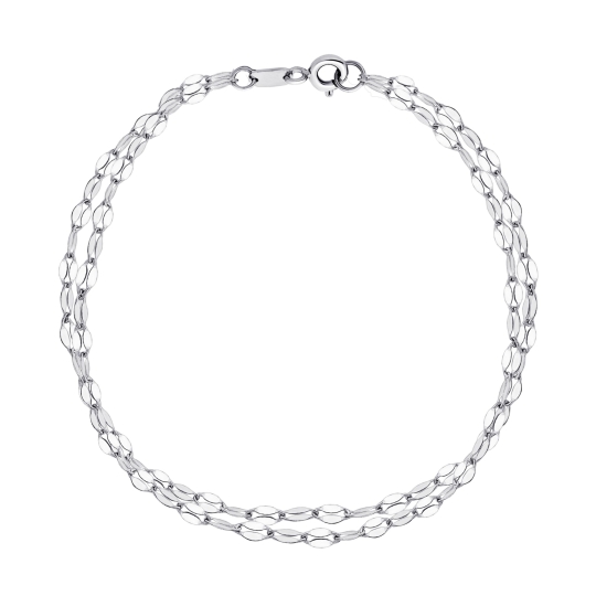 Браслет из серебра двурядный