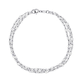 Браслет из серебра трехрядный