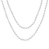 Колье из серебра двурядное