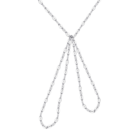 Колье-чокер из каучука с серебряным замком