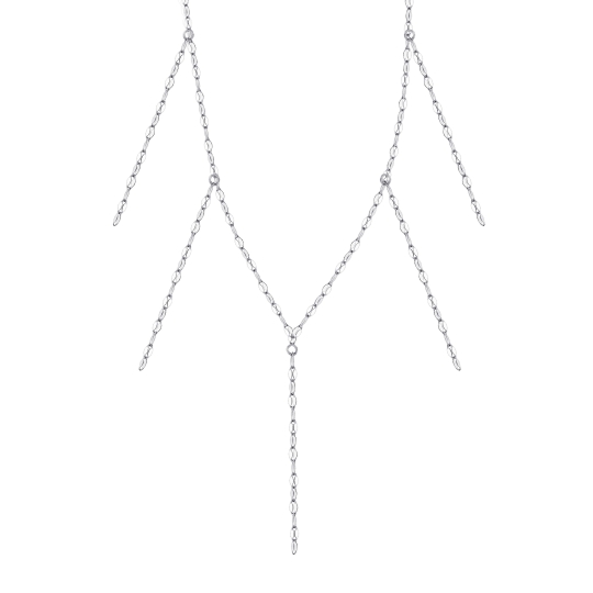 Колье из серебра с бриллиантом и эмалью