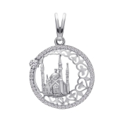 Подвеска из серебра с фианитами