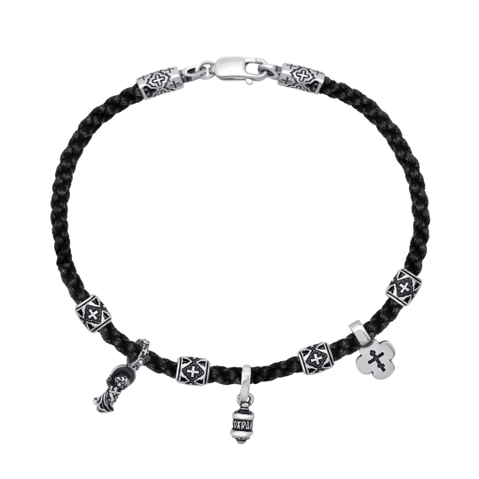 Браслет из серебра с фиантами