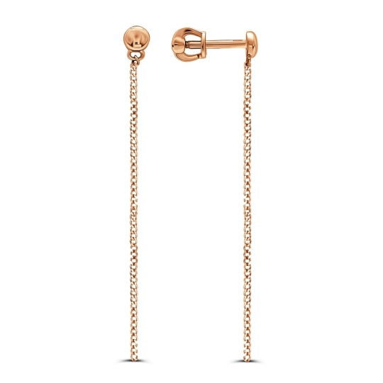 Серьги пусеты из золота с сапфирами