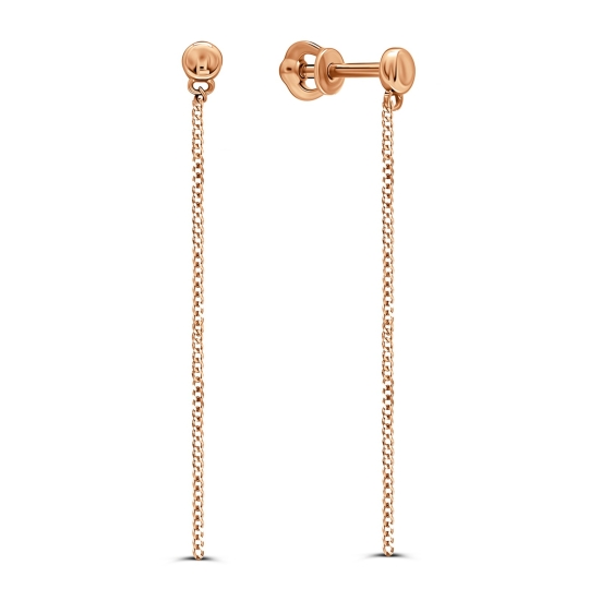 Серьги пусеты из золота с сапфирами