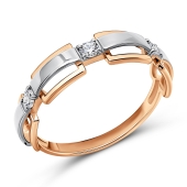 Кольцо из золота с фианитами