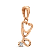 Подвеска из золота с фианитом 