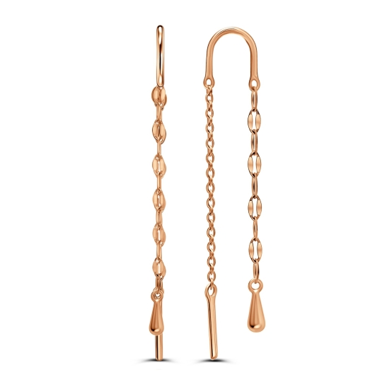 Серьги из золота с черными фианитами "Пантеры"