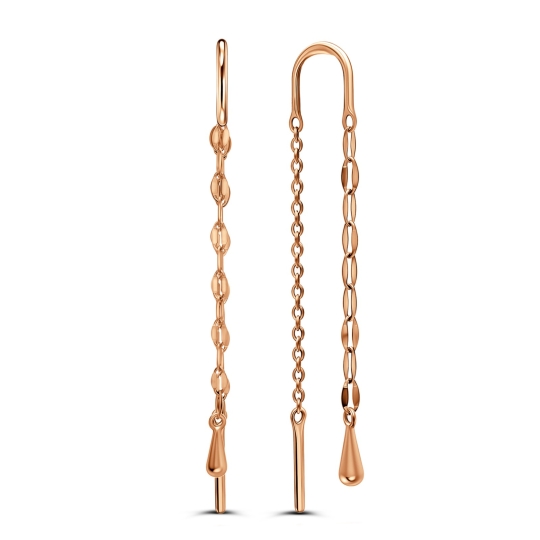 Серьги из золота с черными фианитами "Пантеры"