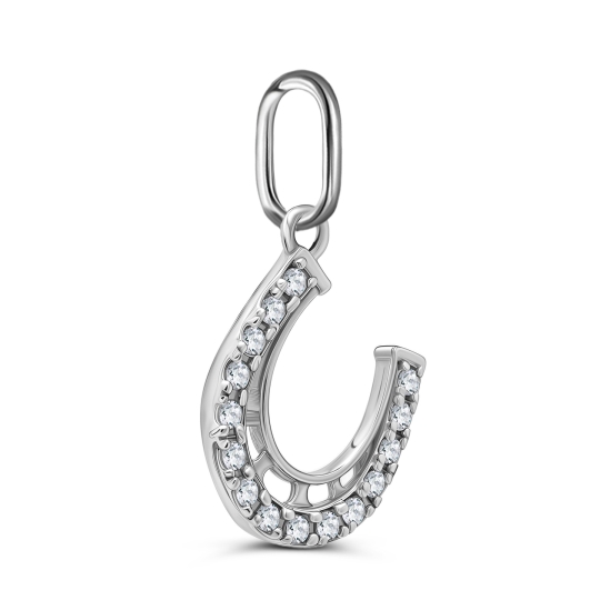 Подвеска-крест из серебра с фианитами и эмалью