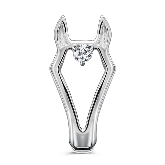 Подвеска из серебра с кристальной тканью