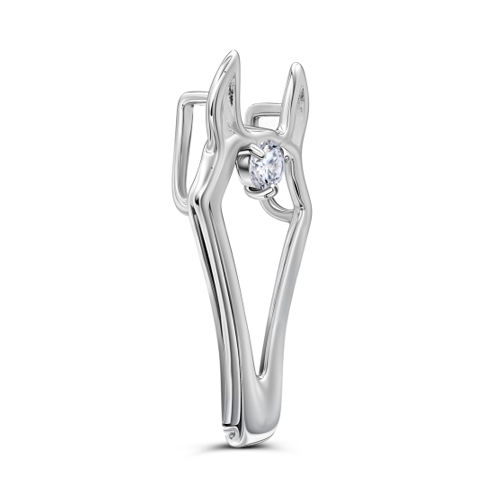 Подвеска из серебра с кристальной тканью