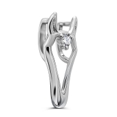 Подвеска из серебра с фианитом 