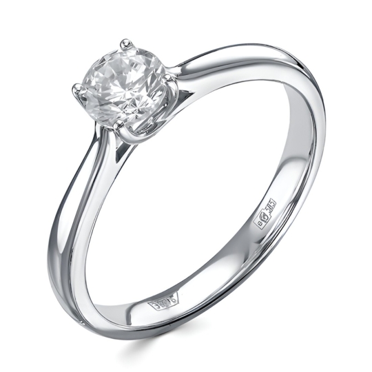 Кольцо из золота с фианитами 