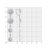 Серьги из серебра с фианитами