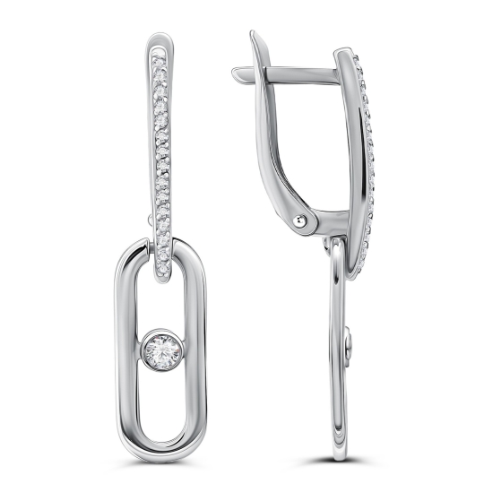 Кольцо из серебра с фианитами