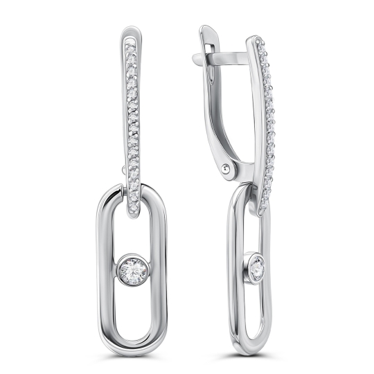 Кольцо из серебра с фианитами