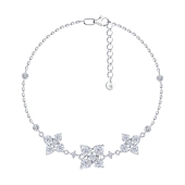 Браслет из серебра с фианитами