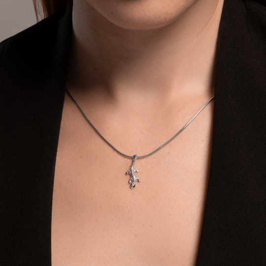 Подвеска из серебра с фианитами