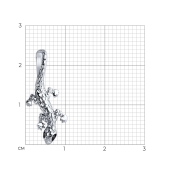 Подвеска из серебра с фианитами 