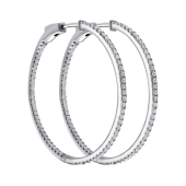 Серьги из серебра с фианитами