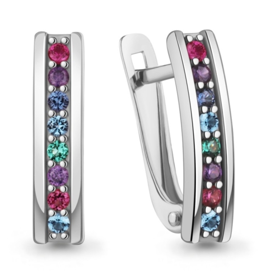 Кольцо из серебра с миксом камней