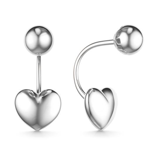 Серьги из серебра с зелёными агатами и фианитами