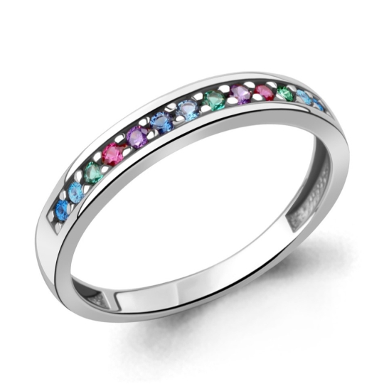 Кольцо из серебра с ювелирным кристаллом сапфир