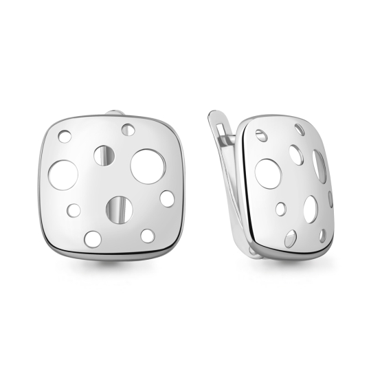 Серьги из серебра с фианитами