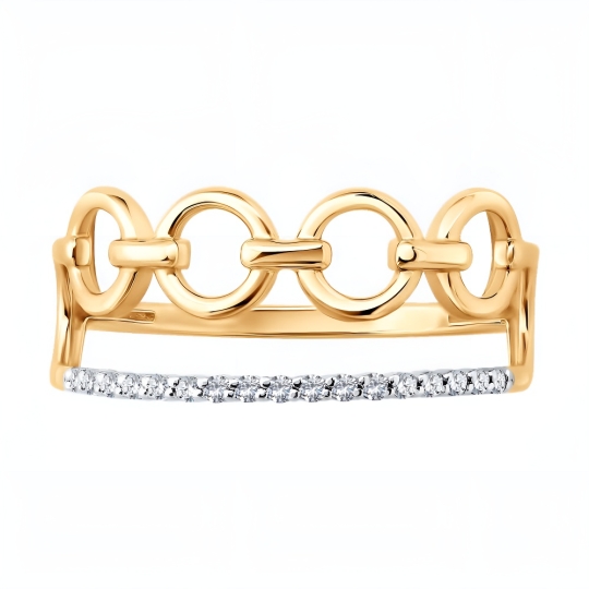 Кольцо из белого золота с бриллиантом