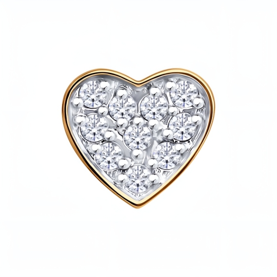 Серьги из золота с жемчугом и фианитами