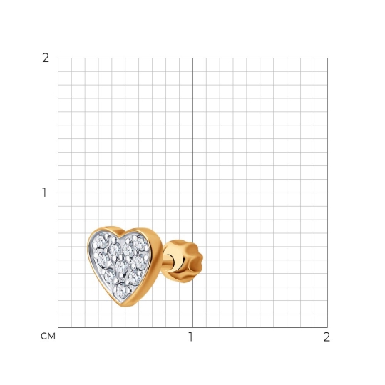 Серьги из золота с жемчугом и фианитами