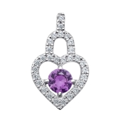 Подвеска из серебра с фианитами