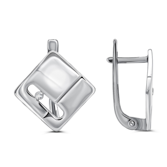 Кольцо из серебра с фианитом