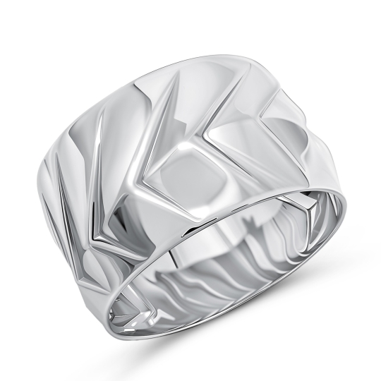 Кольцо из серебра с лунным ювелирным кристаллом