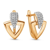 Серьги из золота с фианитами