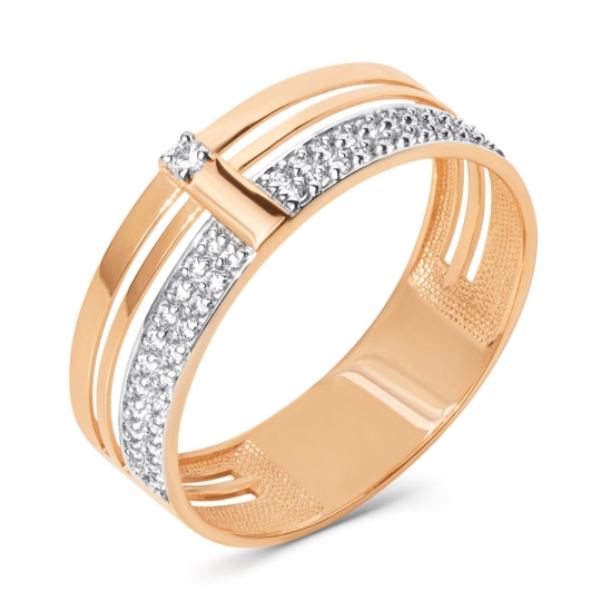 Кольцо из золота с янтарем