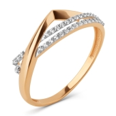 Кольцо из золота с фианитами