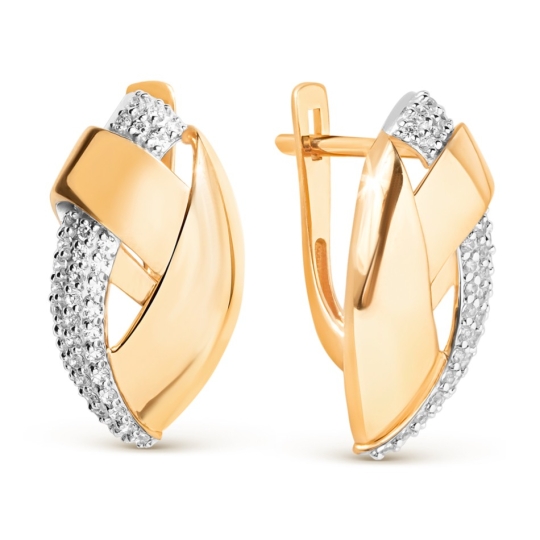 Серьги из белого золота с бриллиантами и сапфировыми корундами